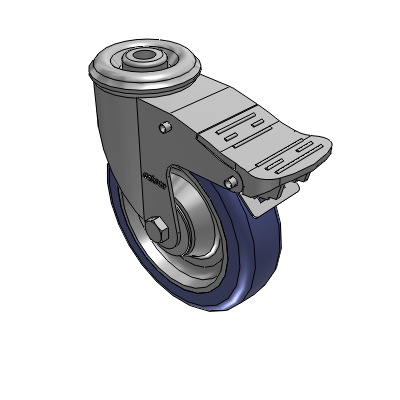 2 Series Casters Modular Stem Caster with 5 in x 1.25 in HydroTech Wheel and Precision Ball Bearing
