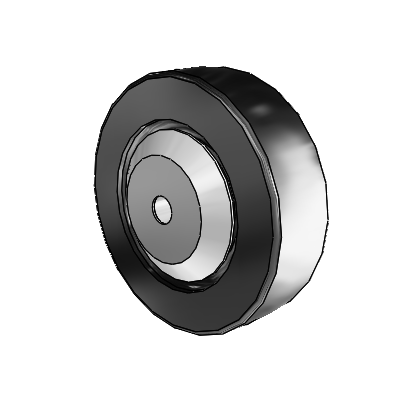 Polyolefin 3 x 0.875 Wheel with Delrin Bearing