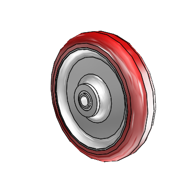 Polyurethane Hi-Tech HI-TECH Polyurethane Polyolefin 4 x 0.875 Wheel with Delrin Bearing