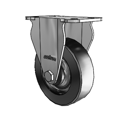 7/8" Wide Casters: Series 1 | Colson Top Plate Rigid Caster up to 75 lbs Zinc with 3 x 0.8750 Black Polyolefin Wheel