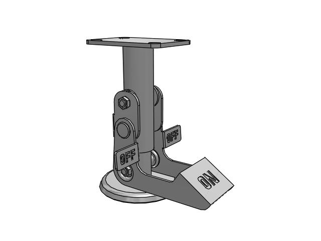 02 Series Floor Locks, 5.32 Retracted Height, 6.38 Extended Height