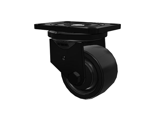 21 Series Top Plate Swivel Black Caster with 3 x 1.81 NG - Maxim Nylon Wheel
