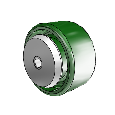 Cast Iron Enameled Cast Iron 3 x 1.5 Wheel with PPBB Bearing