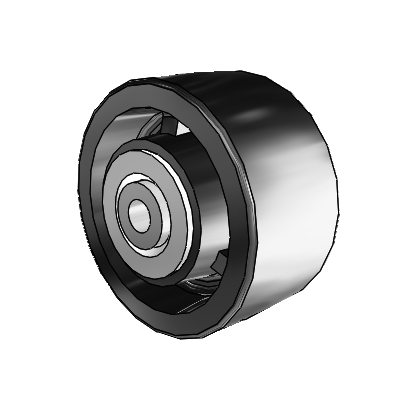 Polyolefin 3 x 1.5 Wheel with Delrin Bearing