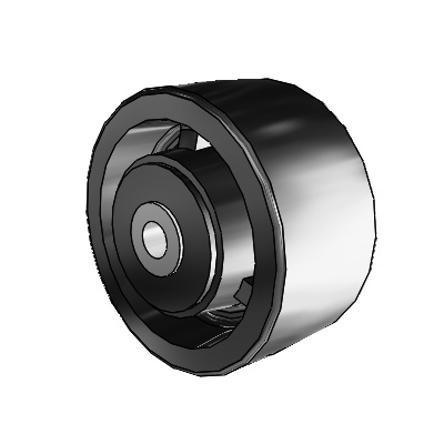 Polyolefin 3 x 1.5 Wheel with Roller Bearing