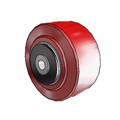 Polyurethane Hi-Tech HI-TECH Polyurethane Polyolefin 3 x 1.5 Wheel with Roller Bearing