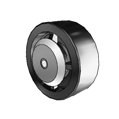 Polyolefin 4 x 1.5 Wheel with Pedestal Precision Ball Bearing