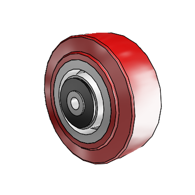 Polyurethane Hi-Tech HI-TECH Polyurethane Polyolefin 4 x 1.5 Wheel with Roller Bearing
