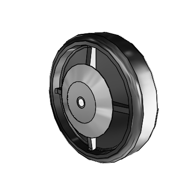 Polyolefin 6 x 1.5 Wheel with Pedestal Precision Ball Bearing