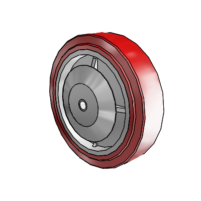 Polyurethane Hi-Tech HI-TECH Polyurethane Polyolefin 6 x 1.5 Wheel with PPBB Bearing