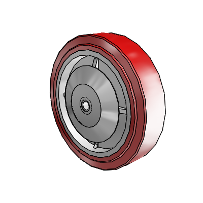 Polyurethane Hi-Tech HI-TECH Polyurethane Polyolefin 6 x 1.5 Wheel with Roller Bearing