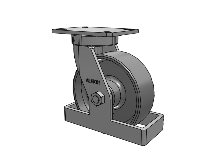 Roulette pivotante à plaque supérieure de la série 310, avec émail transparent 8 x 3 FS – Roue en acier forgé à chaud