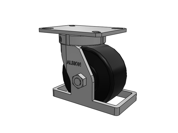 310 Series Top Plate Swivel Caster with 6 x 3 Black Polymer NX - Trionix High Impact Polymer Wheel