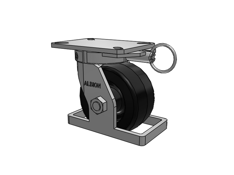 310 Series Top Plate Swivel Caster with 6 x 3 Black Phenolic Resin TM - Phenolic Wheel