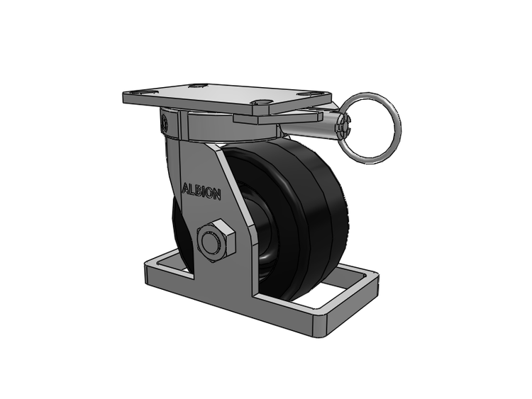 310 Series Top Plate Swivel Caster with 6 x 3 Black Phenolic Resin TM - Phenolic Wheel