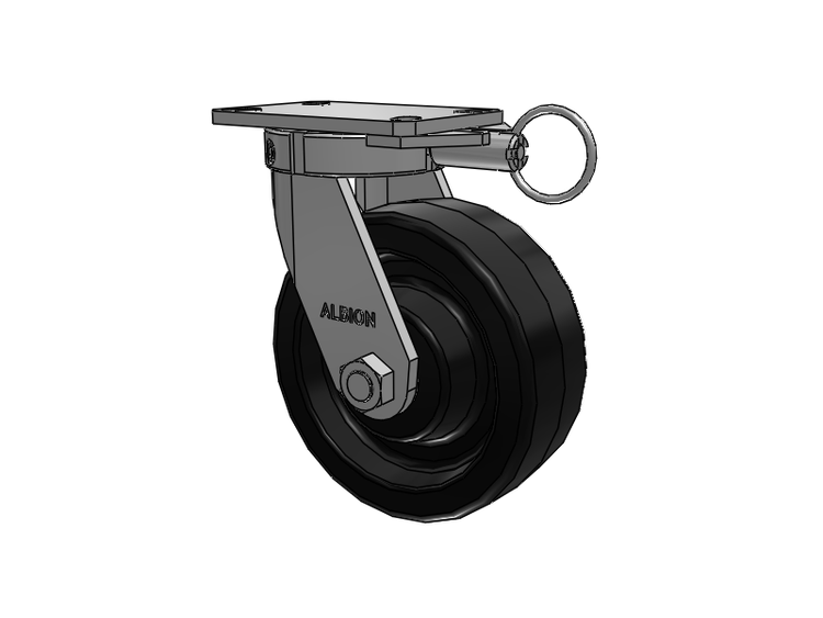 310 Series Top Plate Swivel Caster with 8 x 3 Black Phenolic Resin TM - Phenolic Wheel