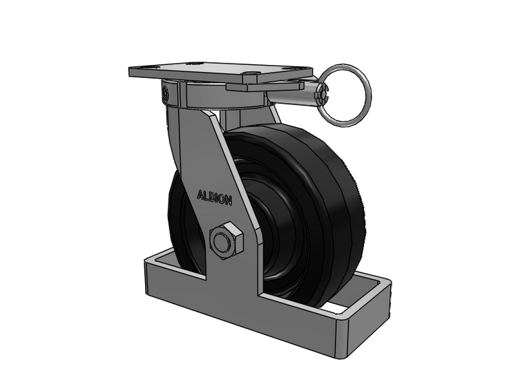 310 Series Top Plate Swivel Caster with 8 x 3 Black Phenolic Resin TM - Phenolic Wheel