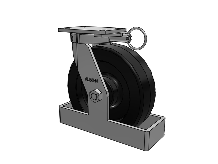 310 Series Top Plate Swivel Caster with 10 x 3 Black Phenolic Resin TM - Phenolic Wheel