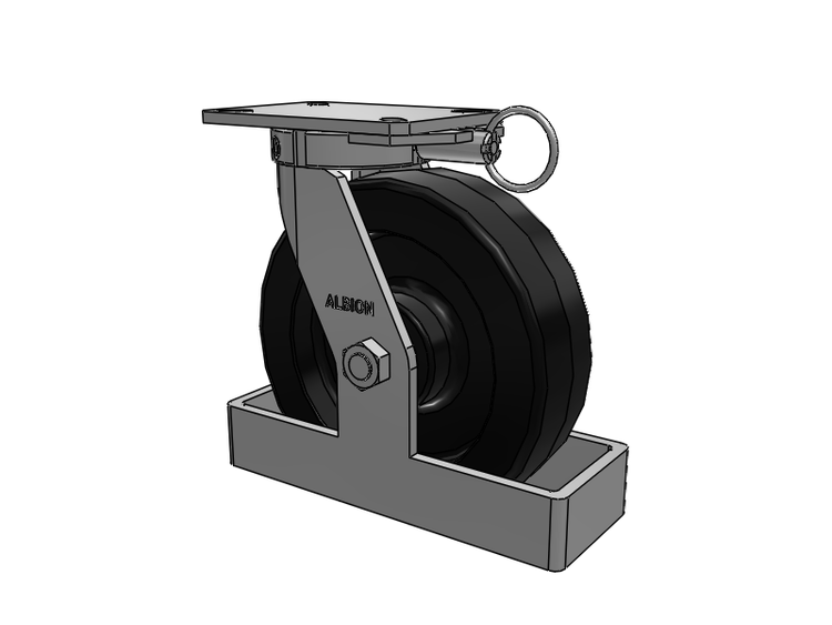 310 Series Top Plate Swivel Caster with 10 x 3 Black Phenolic Resin TM - Phenolic Wheel