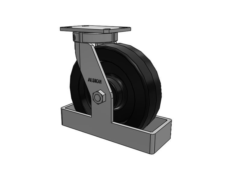 310 Series Top Plate Swivel Caster with 10 x 3 Black Phenolic Resin TM - Phenolic Wheel