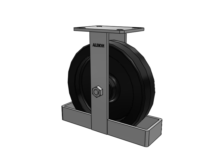 310 Series Top Plate Rigid Caster with 12 x 3 Black Phenolic Resin TM - Phenolic Wheel