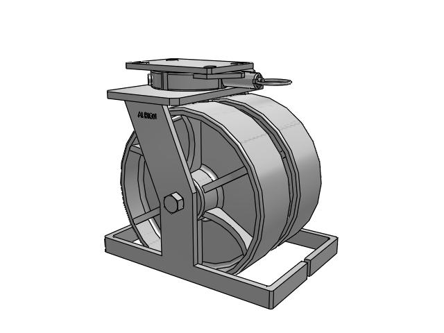 315 Series Top Plate Swivel Caster with 10 x 3 CA - Cast Iron Wheel