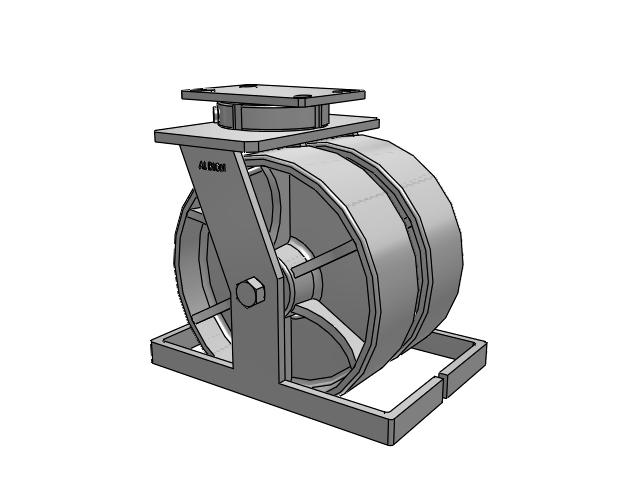 315 Series Top Plate Swivel Caster with 10 x 3 CA - Cast Iron Wheel