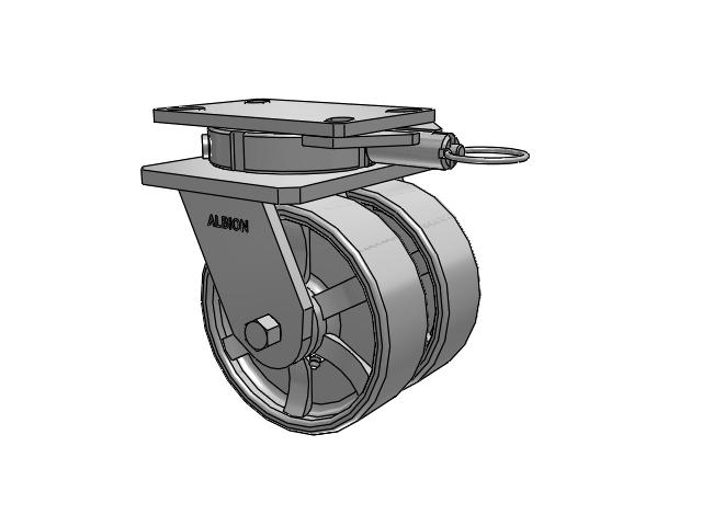 315 Series Top Plate Swivel Caster with 6 x 2 CH - Cast Iron (Heavy Duty) Wheel