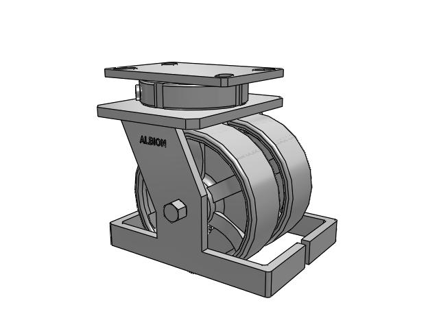 315 Series Top Plate Swivel Caster with 6 x 2 CH - Cast Iron (Heavy Duty) Wheel