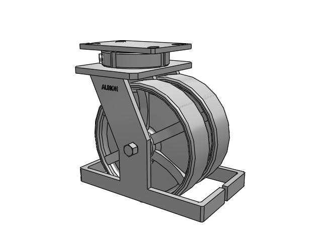 315 Series Top Plate Swivel Caster with 8 x 2 CH - Cast Iron (Heavy Duty) Wheel