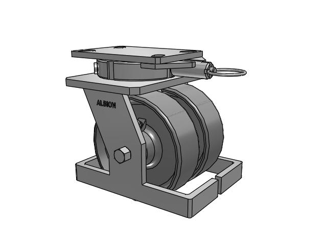 315 Series Top Plate Swivel Caster with 6 x 2 FS - Drop-Forged Steel Wheel