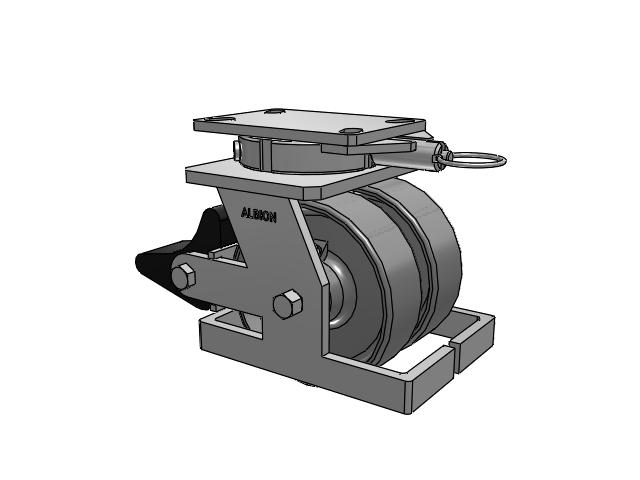 315 Series Top Plate Swivel Caster with 6 x 2 FS - Drop-Forged Steel Wheel and Poly Lock Integrated Brake