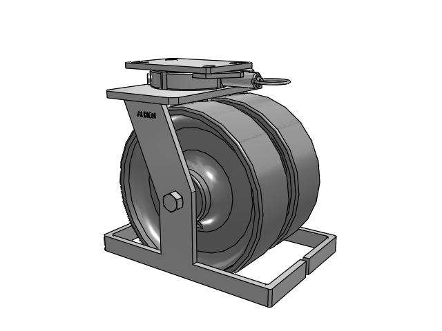 315 Series Top Plate Swivel Caster with 10 x 3 FS - Drop-Forged Steel Wheel