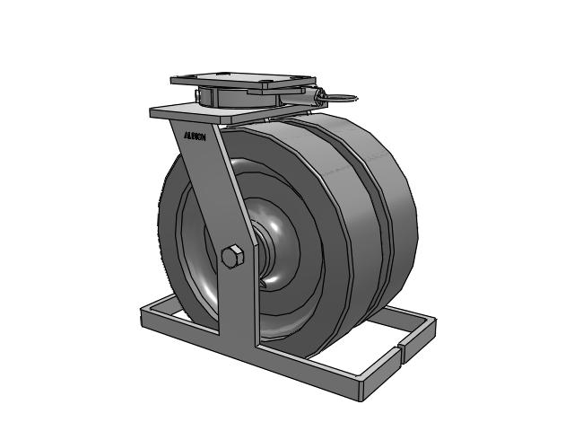 315 Series Top Plate Swivel Caster with 12 x 3 FS - Drop-Forged Steel Wheel