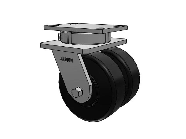 315 Series Top Plate Swivel Caster with 6 x 2 NX - Trionix High Impact Polymer Wheel