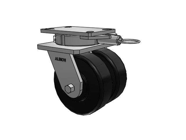 315 Series Top Plate Swivel Caster with 6 x 2 NX - Trionix High Impact Polymer Wheel