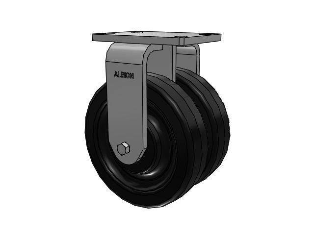 315 Series Top Plate Rigid Caster with 8 x 2 TM - Phenolic Wheel