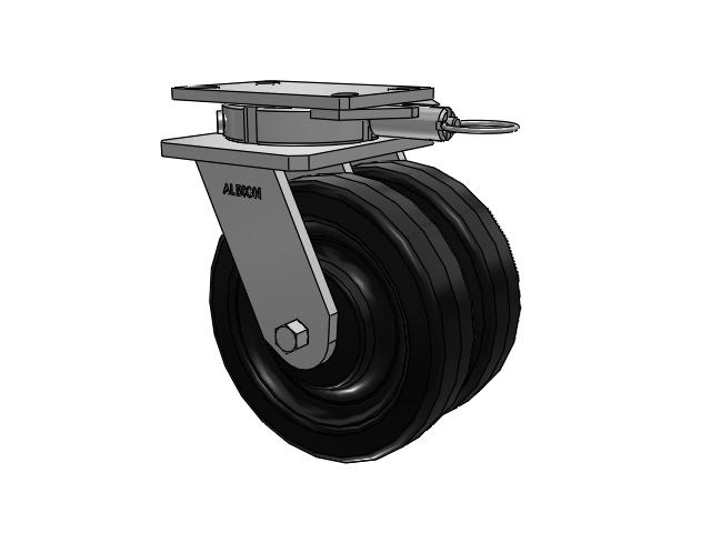 315 Series Top Plate Swivel Caster with 8 x 2 TM - Phenolic Wheel