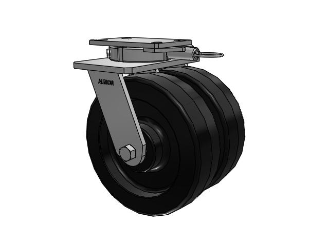 315 Series Top Plate Swivel Caster with 10 x 3 TM - Phenolic Wheel