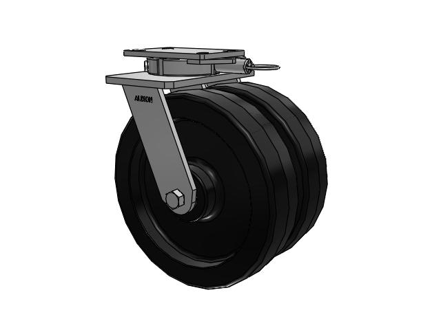 315 Series Top Plate Swivel Caster with 12 x 3 TM - Phenolic Wheel