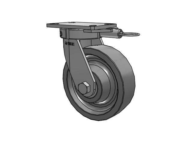 330 Series Top Plate Swivel Caster with 8 x 2.5 Grey Polyurethane XP - X-treme Plus Solid Polyurethane Wheel