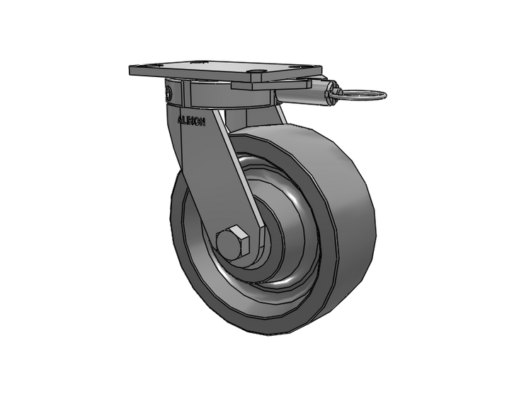 330 Series Top Plate Swivel Caster with 8 x 3 Grey Polyurethane XP - X-treme Plus Solid Polyurethane Wheel