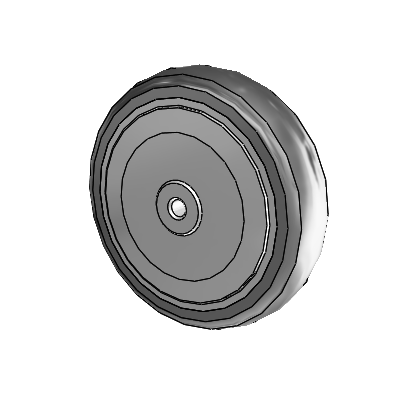 35K Thermoplastic Rubber Thermoplastic Elastomer 4.9212 x 1.2598 Wheel with Precision Ball Bearing