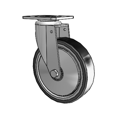 364/367 Antistatic Top Plate Swivel Caster with 5 x 1.25 Black TPR (Crown) Wheel