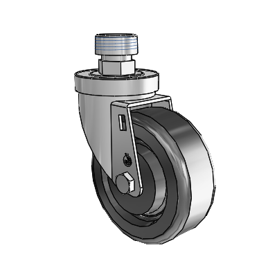 30 Series Pipe Thread Stem Zinc Swivel Caster with 4 x 1.5 Phenolic Wheel