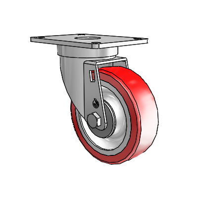 S30 Series Top Plate Stainless Steel Swivel Caster with 4 x 1.25 Advantage Heat (Flat) Wheel