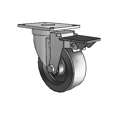 S30 Series Top Plate Stainless Steel Swivel Caster with 4 x 1.5 Hi-Temp Resin Wheel and PosiLoc Brake