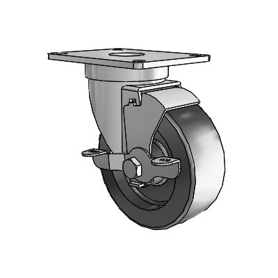 S30 Series Top Plate Stainless Steel Swivel Caster with 4 x 1.5 Hi-Temp Resin Wheel and VertiLoc Brake