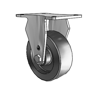S30 Series Top Plate Stainless Steel Rigid Caster with 4 x 1.5 Hi-Temp Resin Wheel
