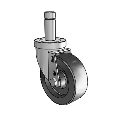 S30 Series Grip Ring Stainless Steel Swivel Caster with 4 x 1.5 Hi-Temp Resin Wheel